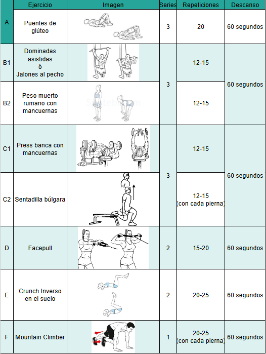 Rutina para musculacion new arrivals